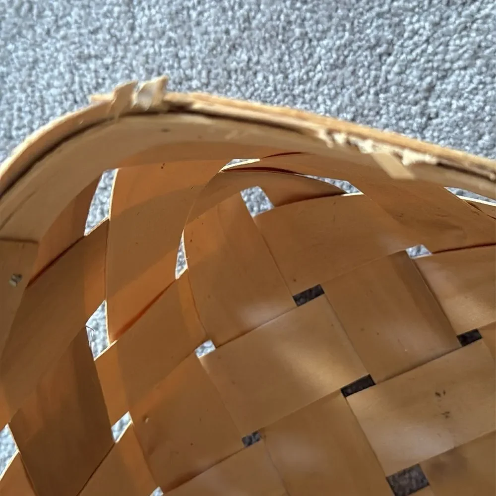 Woven Tan and Brown Basket